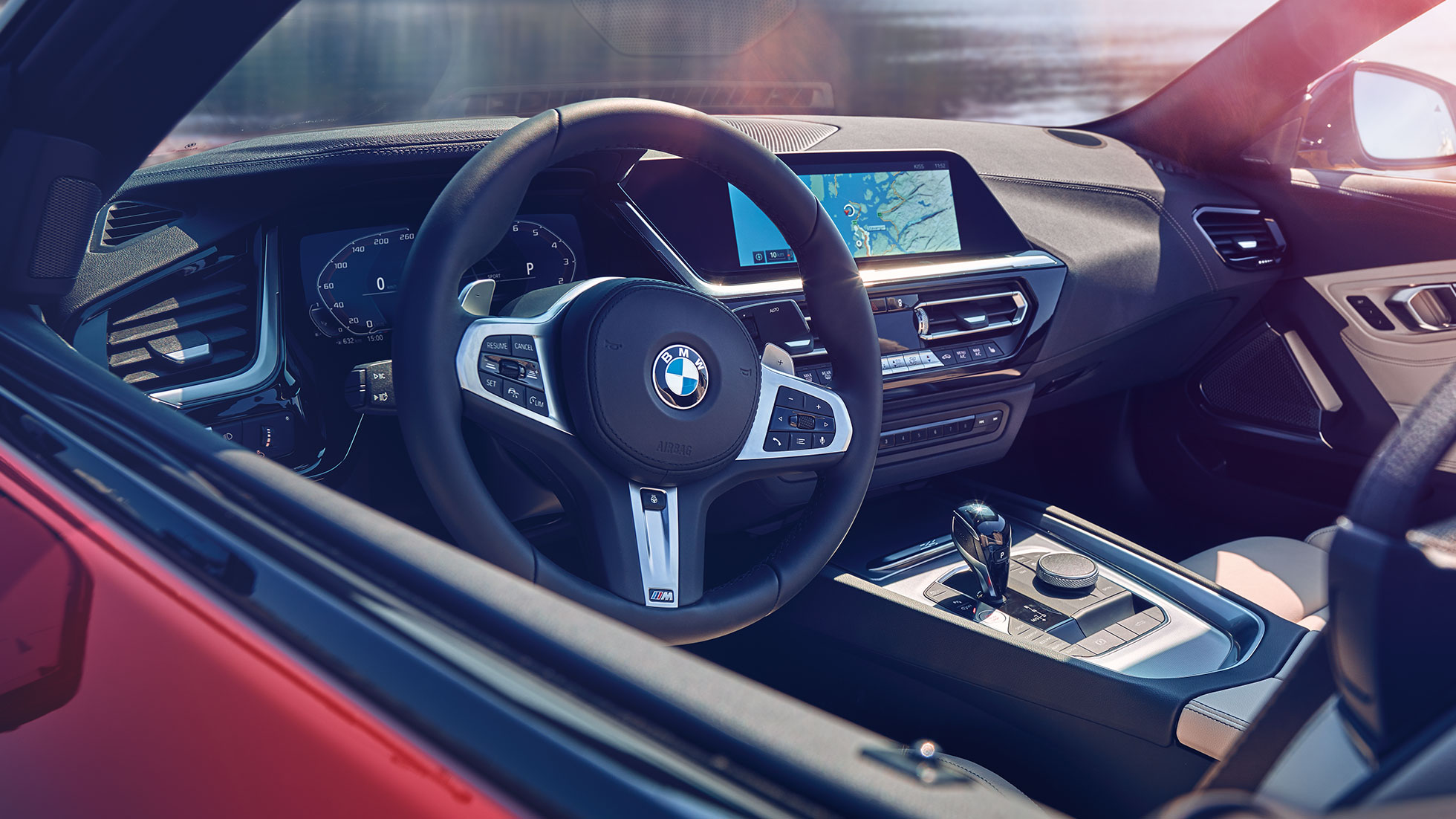 Nuova BMW Z4 Roadster cockpit G29 Vista sul cockpit della Nuova BMW Z4 Roadster G29