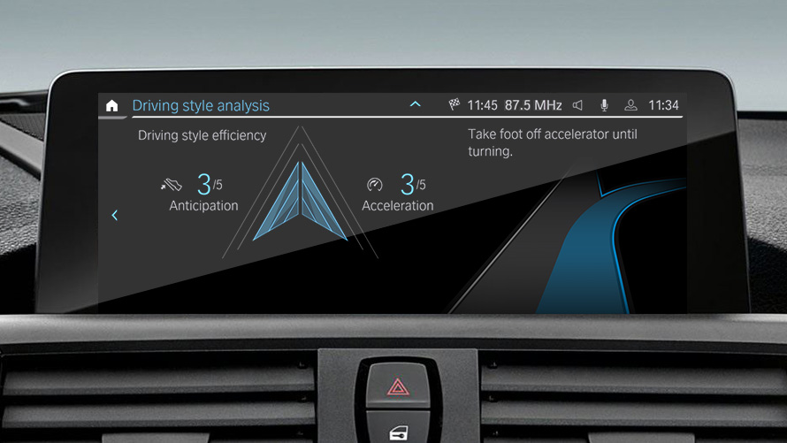 Preview Assistant della Modalità ECO PRO BMW EfficientDynamics Preview Assistant della Modalità ECO PRO