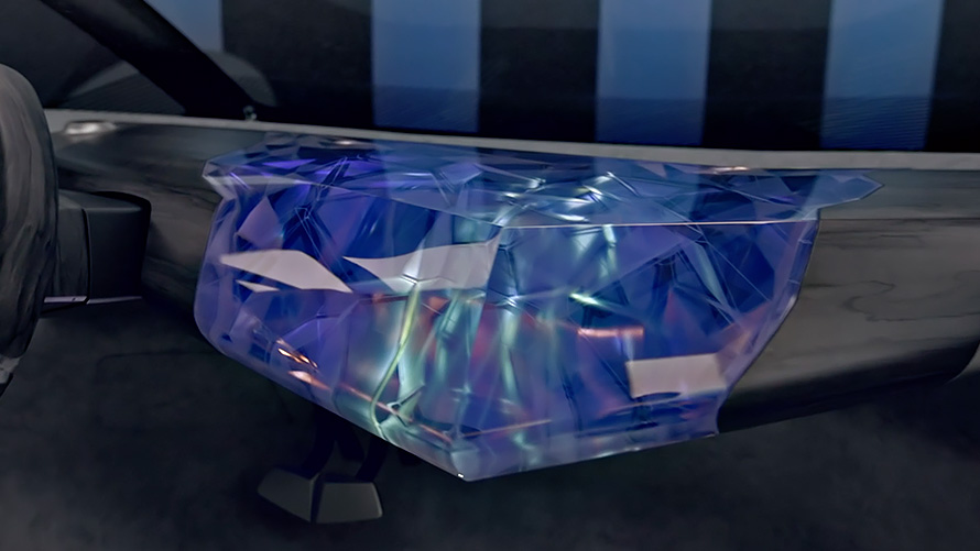 Video - Design degli interni - Plancia strumenti come struttura scolpita e sospesa - BMW i Vision Circular 2021 BMW i Vision Circular 2021 - Vettura futuristica - Design degli interni - Plancia strumenti come struttura scolpita e sospesa - Video