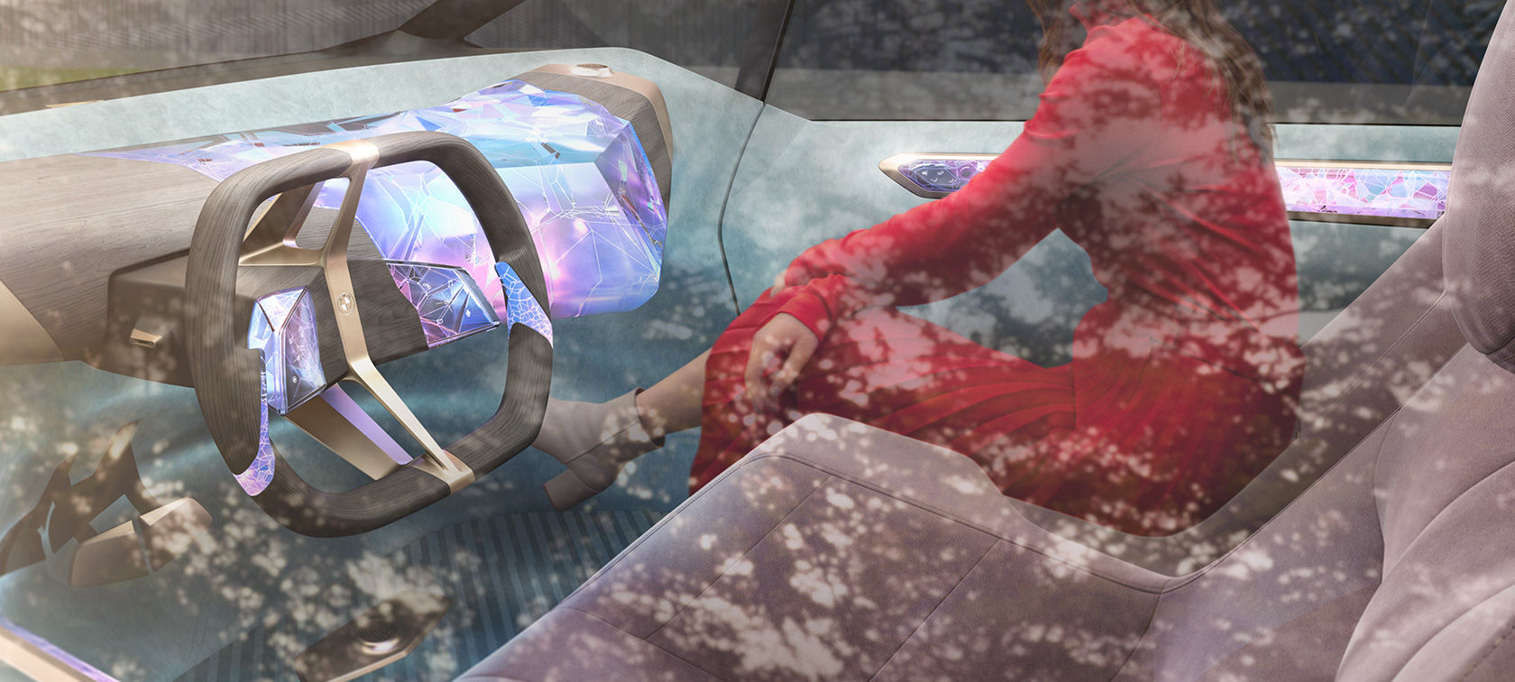 BMW i Vision Circular 2021 - Design degli interni BMW i Vision Circular 2021 - Vettura futuristica - Design degli interni