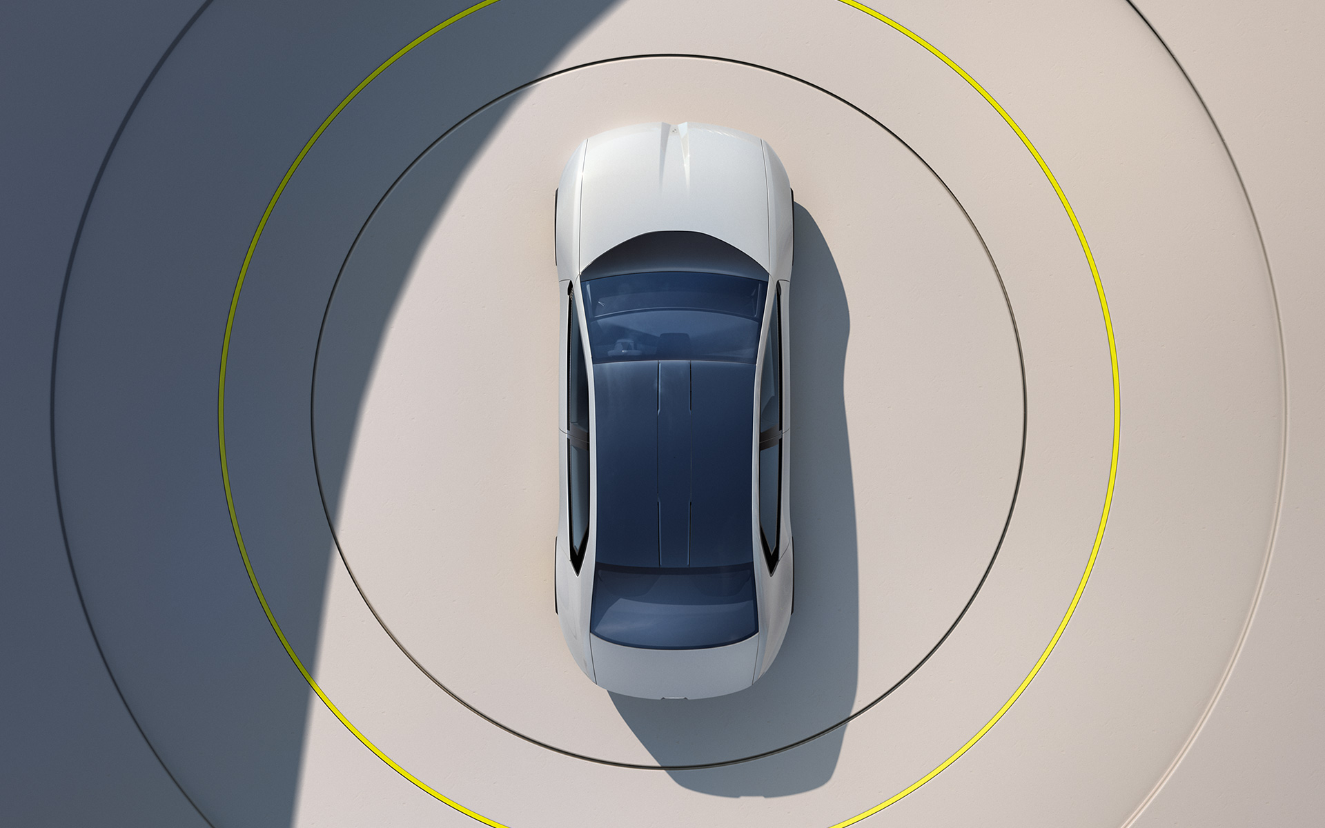 Topshot del design degli esterni della BMW i Vision Dee Vettura futuristica BMW i Vision Dee design degli esterni