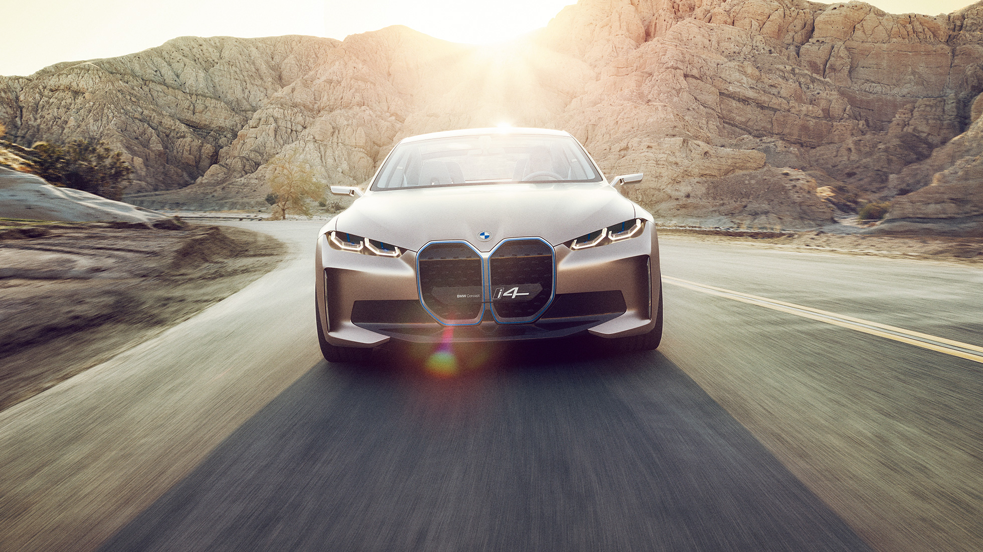 Dinamica di guida della BMW Concept i4 2020 G26 BMW Concept i4 2020 G26 auto elettrica, BMW Gran Coupé completamente elettrica dinamica di guida autonomia