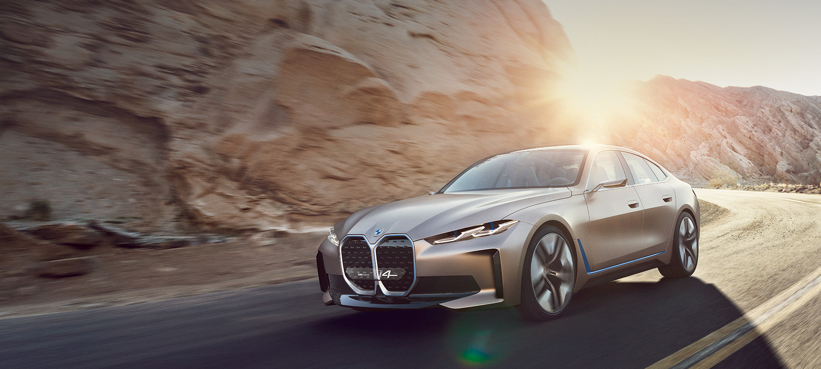 BMW Concept i4 2020 G26 BMW Concept i4 2020 G26 auto elettrica, BMW Gran Coupé completamente elettrica
