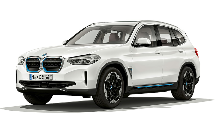 BMW iX3 Ripresa in studio fotografico BMW iX3 Ripresa in studio fotografico Vista anteriore a tre quarti