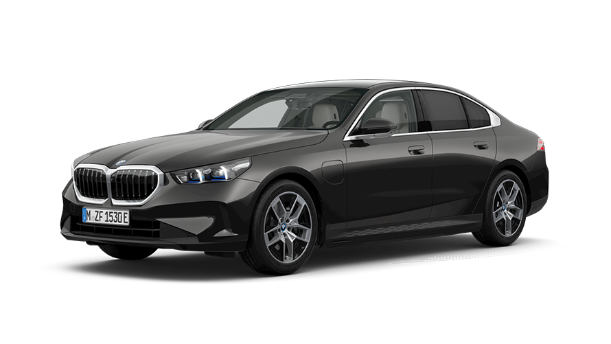 BMW Serie 5 Berlina G60 PHEV Vista anteriore a tre quarti da ferma