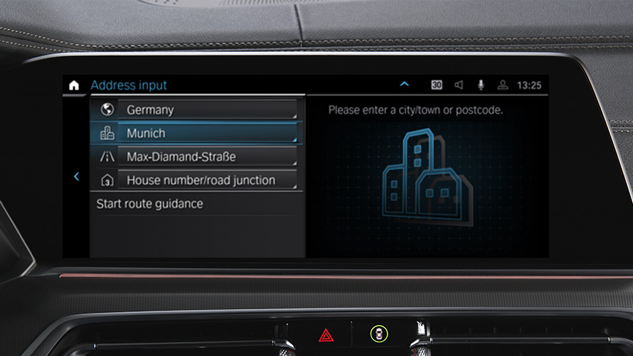 BMW Remote Software Upgrade BMW Maps BMW Remote Software Upgrade BMW Maps Primo piano del sistema di navigazione
