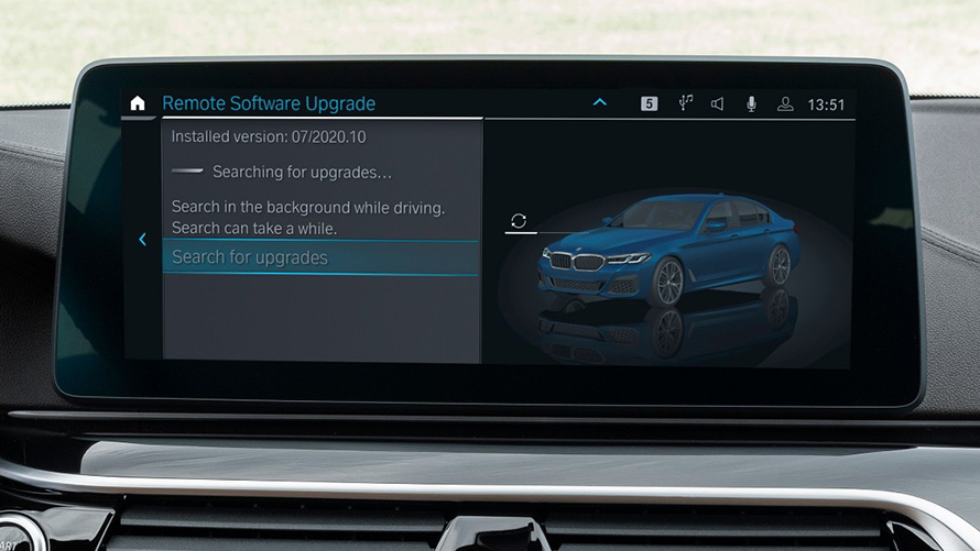 BMW Remote Software Upgrade Sistema di navigazione BMW Remote Software Upgrade Primo piano del sistema di navigazione