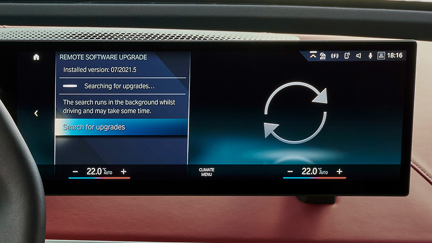 BMW Remote Software Upgrade Impostazioni BMW Remote Software Upgrade Impostazione sistema di navigazione Primo piano