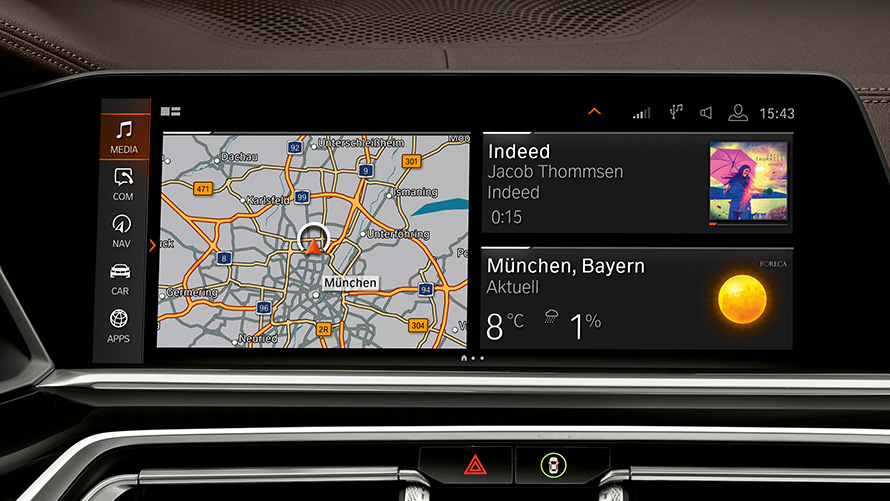 Veicoli di sicurezza BMW BMW Intelligent Personal Assistant Control Display Veicoli di sicurezza BMW BMW Intelligent Personal Assistant Control Display