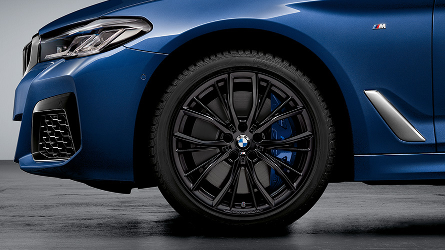 Cerchi da 19" doppi raggi M Performance 786 M Cerchio forgiato M Performance da 19'' styling a doppi raggi nº 786 M Jet Black opaco, Ruota Completa Invernale anteriore