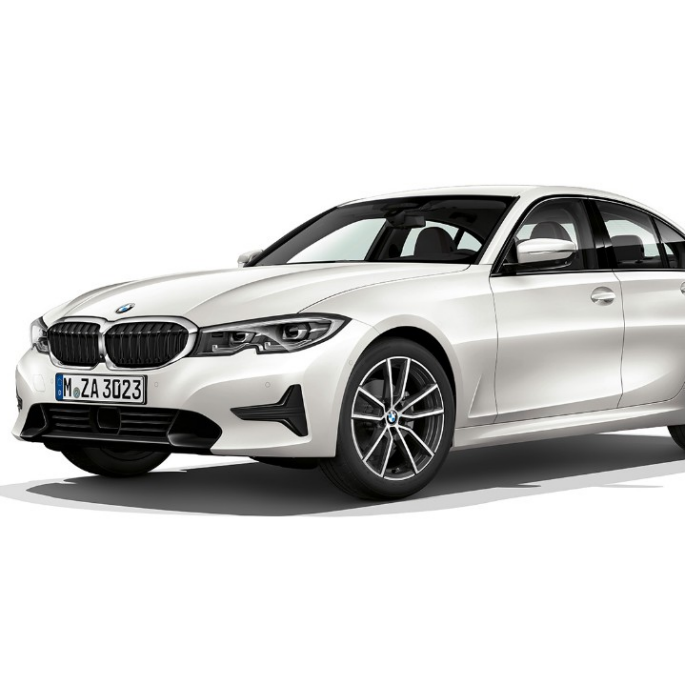 BMW Serie 3 Berlina, Versione Sport. Inquadratura fissa laterale della BMW Serie 3 Berlina Versione Sport.